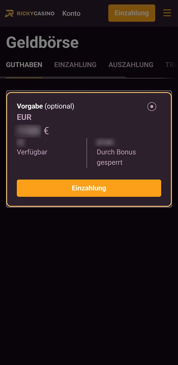 Erhalten Sie Ihren Bonus sofort nach der Einzahlung auf Ihr Konto bei Ricky Casino.