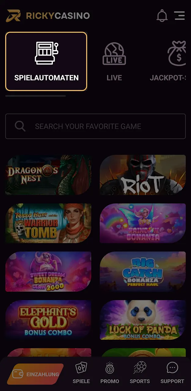 Finden Sie Ihren Lieblings-Slot unter Tausenden bei Ricky Casino.