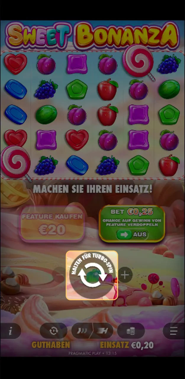 Starten Sie die Walzen des ausgewählten Spielautomaten im Ricky Casino.