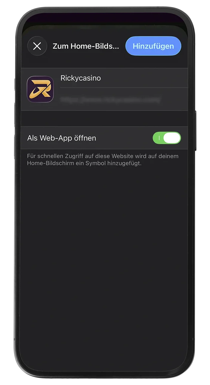 Starten Sie die Installation der Ricky Casino-App und warten Sie, bis sie vollständig abgeschlossen ist.