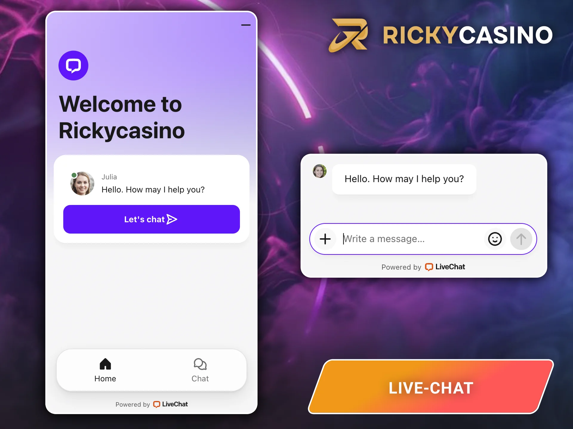 Nutzen Sie den Chat auf der Website von Ricky Casino, um Ihre Fragen zu klären.