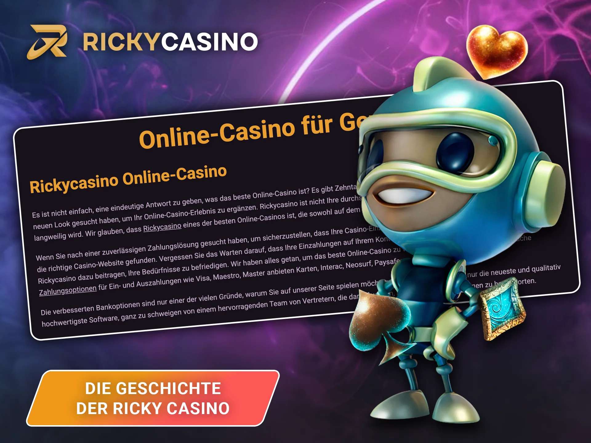 Erfahren Sie, warum die Nutzer das Ricky Casino so gerne spielen.